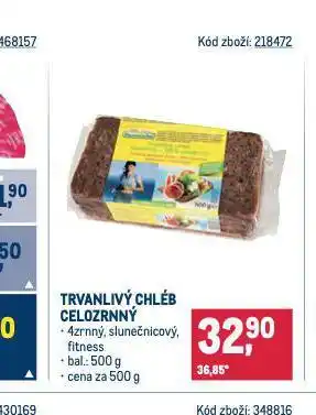 Makro Trvanlivý chléb celozrnný nabídka