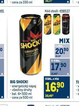 Makro Big shock! energetický nápoj nabídka