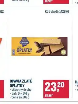 Makro Opavia zlaté oplatky nabídka