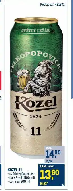 Makro Pivo velkopopovický kozel nabídka