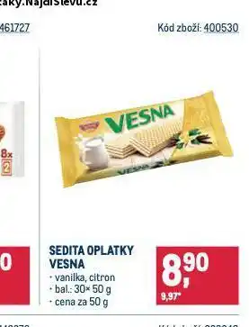 Makro Sedita oplatky vesna nabídka