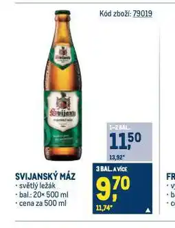 Makro Pivo svijanský máz nabídka