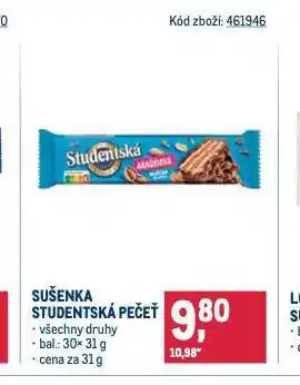 Makro Sušenka studentská pečeť nabídka