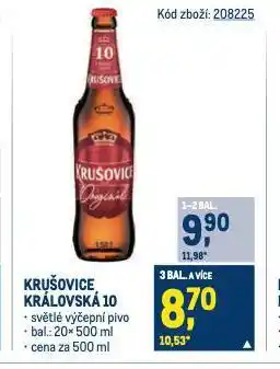 Makro Pivo krušovice nabídka