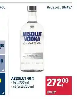 Makro Absolut vodka nabídka