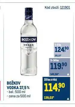 Makro Božkov vodka nabídka