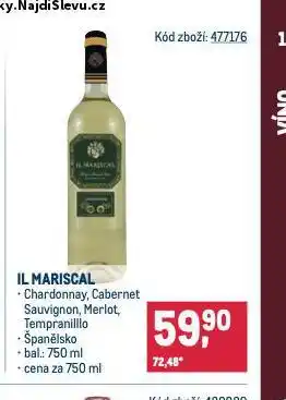 Makro Il mariscal cabernet sauvignon nabídka