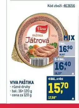 Makro Viva paštika nabídka