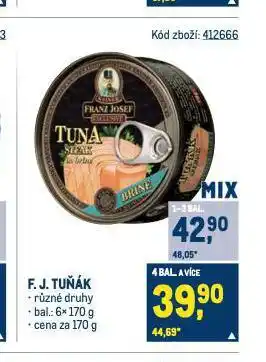 Makro Franz josef tuňák steak nabídka