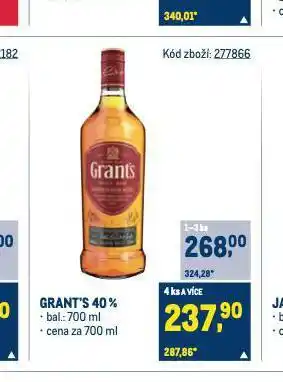 Makro Grant's triple wood whisky nabídka