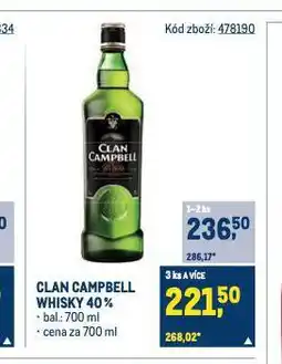 Makro Clan campbell whisky nabídka