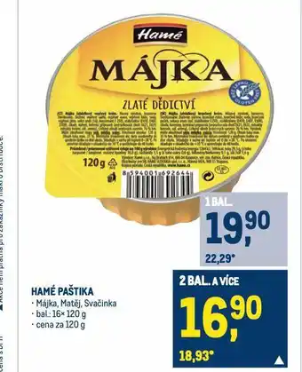 Makro Hamé paštika nabídka