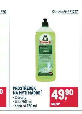 Makro Frosch prostředek na nádobí nabídka