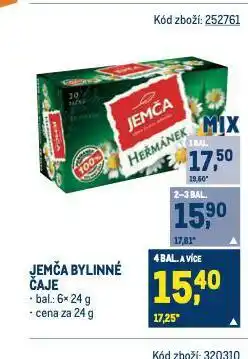 Makro Jemča čaj nabídka