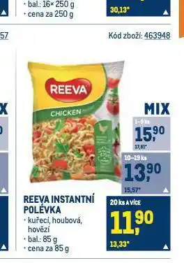 Makro Reeva instantní polévka nabídka