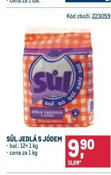 Makro Sůl jedlá s jódem nabídka