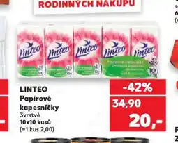 Kaufland Linteo papírové kapesníky nabídka