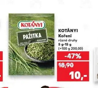 Kaufland Kotányi koření nabídka