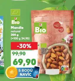 Kaufland Bio mandle nabídka