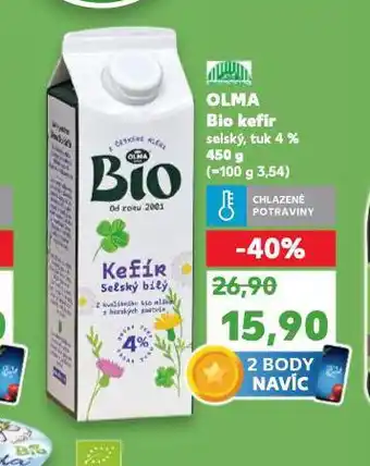 Kaufland Olma bio kefír nabídka