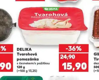 Kaufland Delika tvarohová pomazánka nabídka