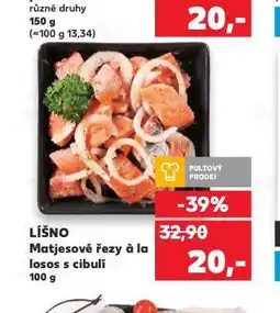 Kaufland Matjesové řezy á la losos s cibulí nabídka