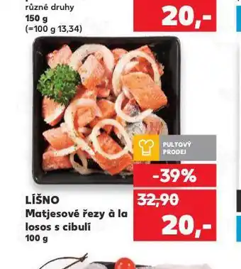 Kaufland Matjesové řezy á la losos s cibulí nabídka