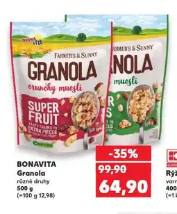 Kaufland Bonavita granola nabídka