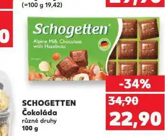 Kaufland Schogetten čokoláda nabídka