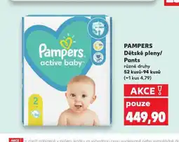 Kaufland Pampers dětské plenky nabídka