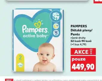 Kaufland Pampers dětské plenky nabídka