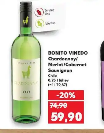 Kaufland Bonito vinedo chardonnay nabídka