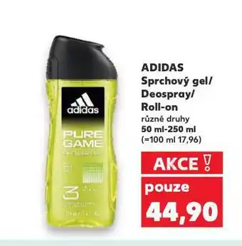 Kaufland Adidas sprchový gel nabídka