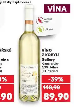 Kaufland Víno z kobylí nabídka