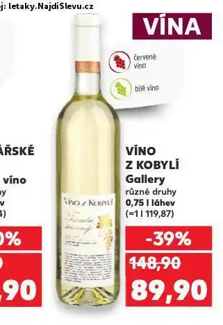 Kaufland Víno z kobylí nabídka