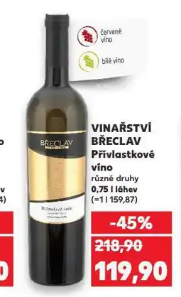 Kaufland Vinařství břeclav nabídka