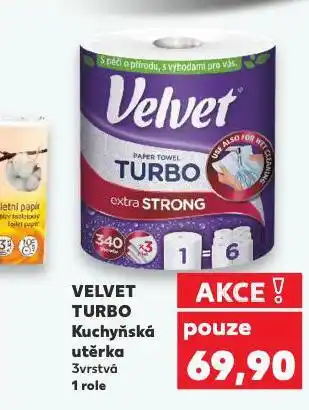 Kaufland Velvet turbo kuchyňská utěrka nabídka