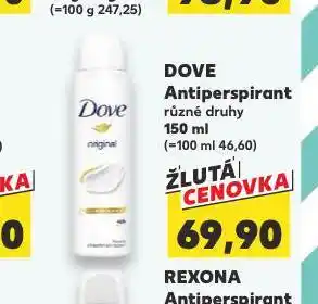 Kaufland Dove antiperspirant nabídka