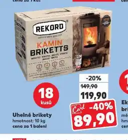 Kaufland Uhelné brikety nabídka