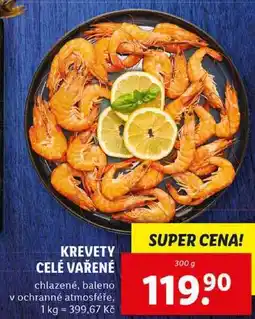 Lidl KREVETY CELÉ VAŘENÉ, 300 g nabídka