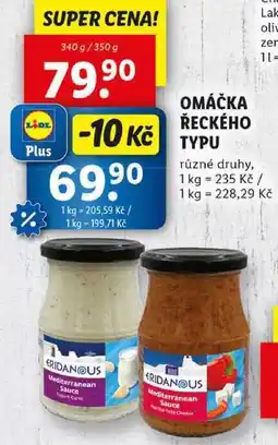 Lidl OMÁČKA ŘECKÉHO TYPU, 340 g/350 g nabídka