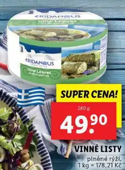 Lidl VINNÉ LISTY, 280 g nabídka