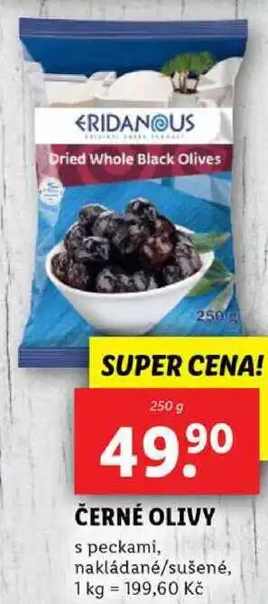 Lidl ČERNÉ OLIVY, 250 g nabídka