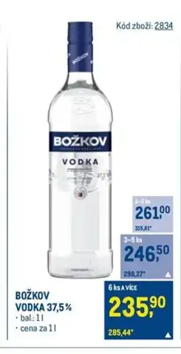 Makro Božkov vodka 37,5% nabídka