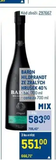 Makro Baron hildprandt ze zralých hrušek 40% nabídka