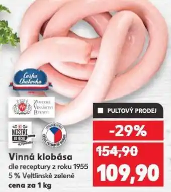 Kaufland Vinná klobása nabídka