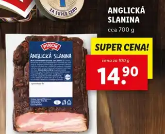 Lidl Anglická slanina nabídka