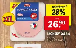 Lidl Lyonský salám krájený nabídka