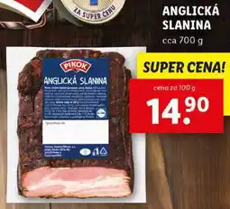 Lidl ANGLICKÁ SLANINA, cena za 100 g nabídka