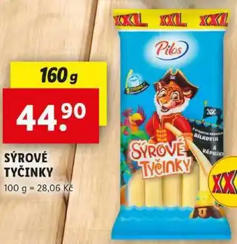 Lidl SÝROVÉ TYČINKY, 160 g nabídka